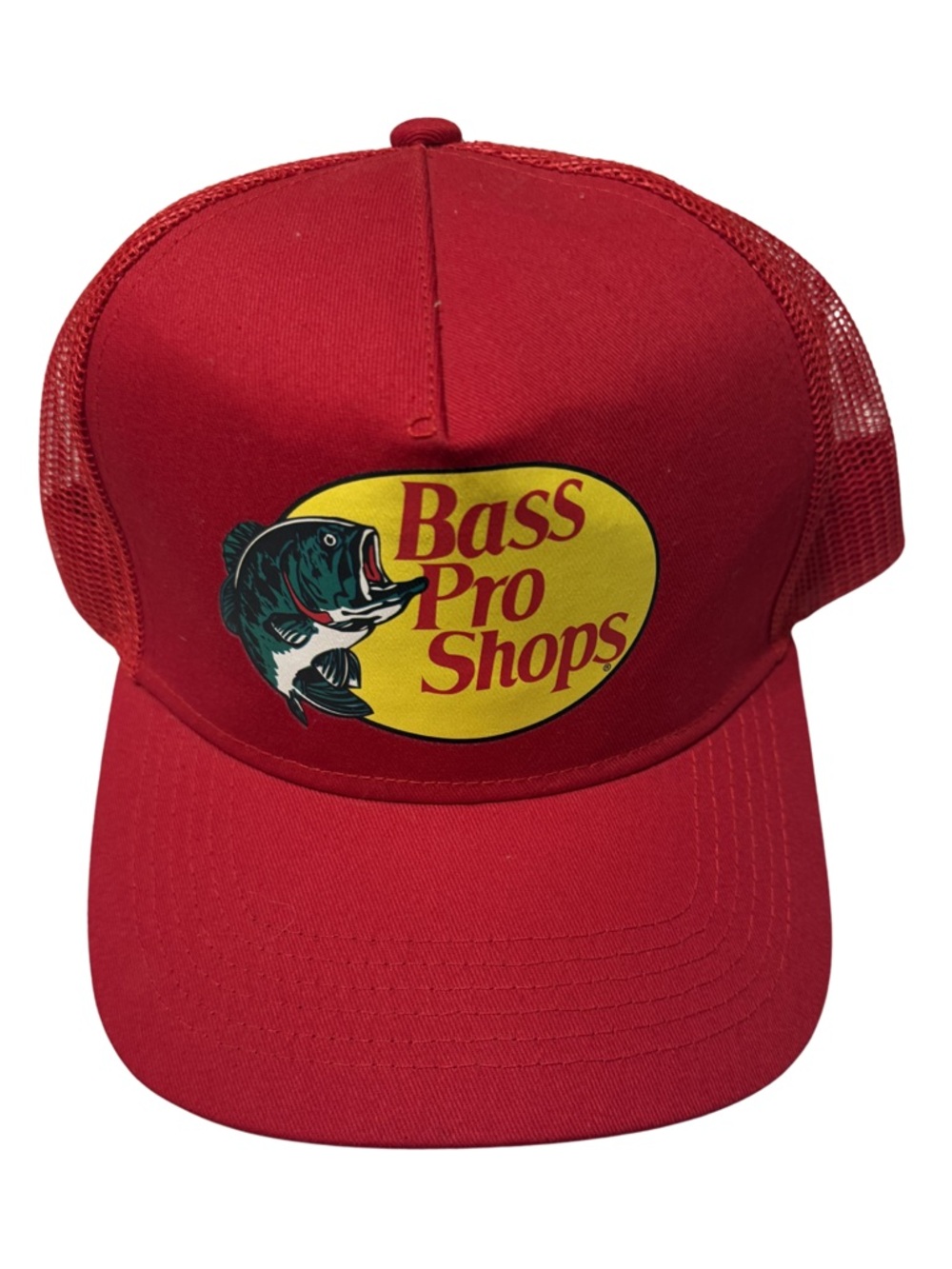 Bass Pro Shops Red Mesh Back Logo Cap